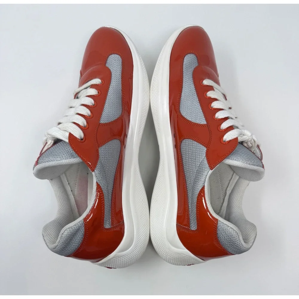 Prada Americas Cup Sneaker Orange Size 10 US 9 Prada
